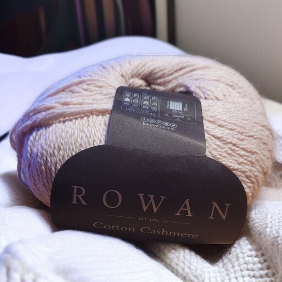 Rowan Cotton Cashmere Yarn in Pearly Pink - Picture 2 of 5